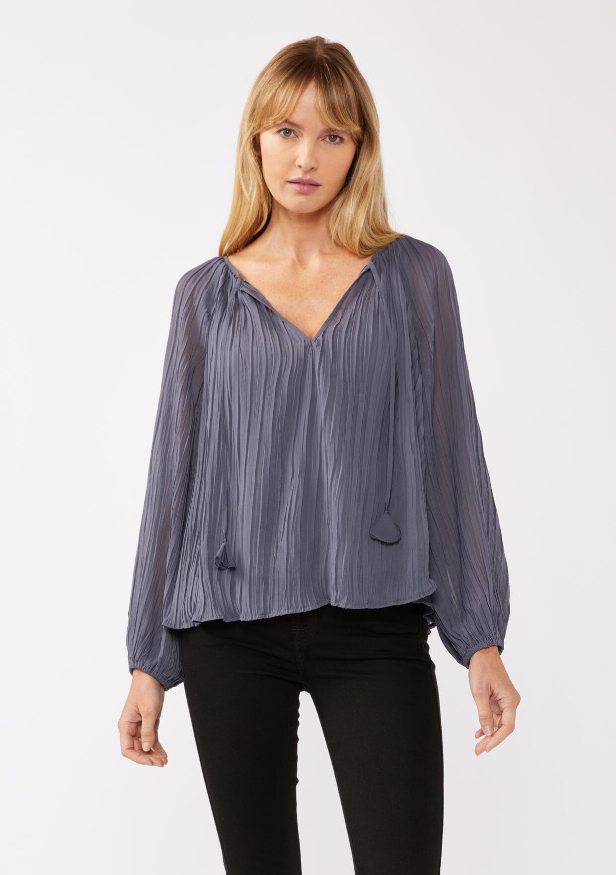 Never Late Pleated Blouse