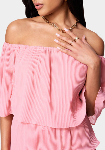 Tiered Ruffle Off Shoulder Romper