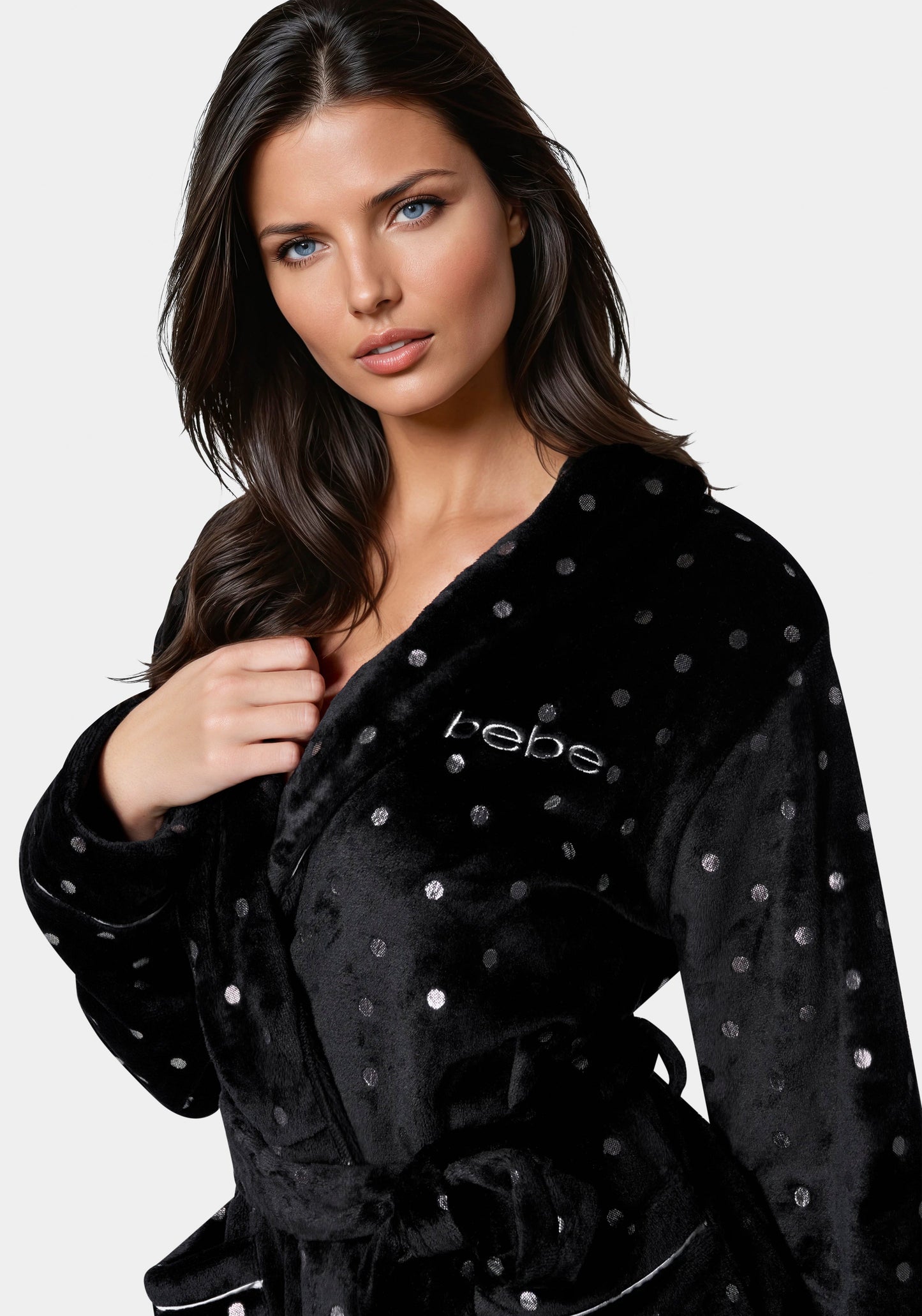 Sliver Foil Plush Robe