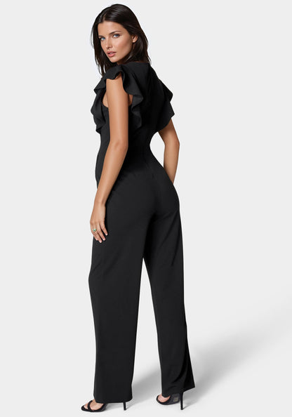 Flutter Sleeve Core Jumpsuit