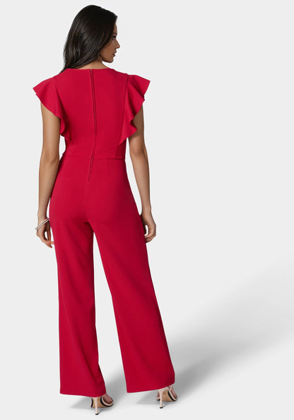 Flutter Sleeve Core Jumpsuit