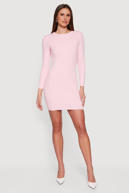 Almost Famous Mini Sweater Dress with Removable Scarf