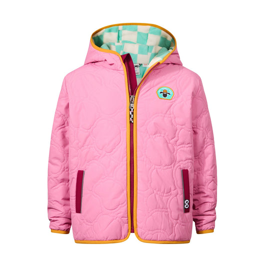 Arapawa Shaun the Sheep Kids Insulated Quilted Coat Microfleece Lining - Candy Floss Pink