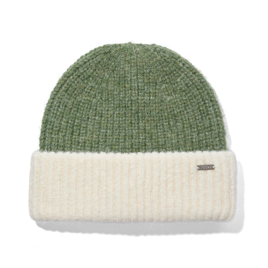 Becky Brushed Chunky Knit Beanie - Dark Matcha