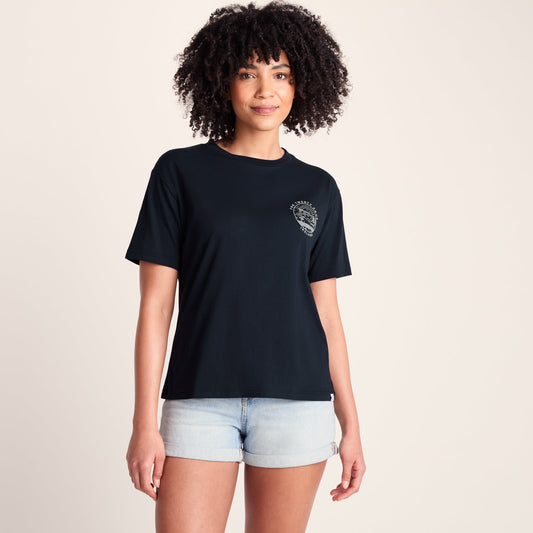 Emerald Isle Womens 100% Cotton Relaxed Fit T-Shirt - Dark Indigo