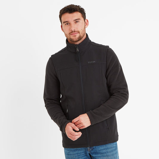 Feizor Mens Shower Resistant Softshell Gilet - Black