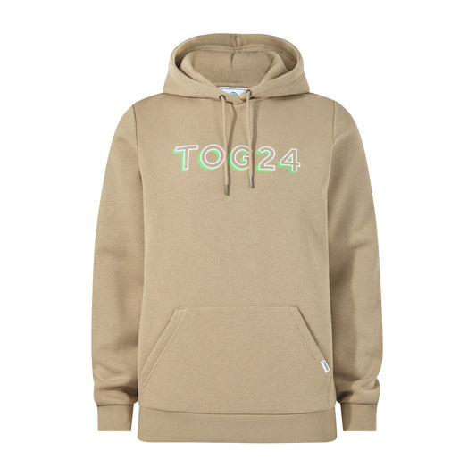 Garsdale Mens Supersoft  Heavyweight Graphic Print Hoodie - Light Sand