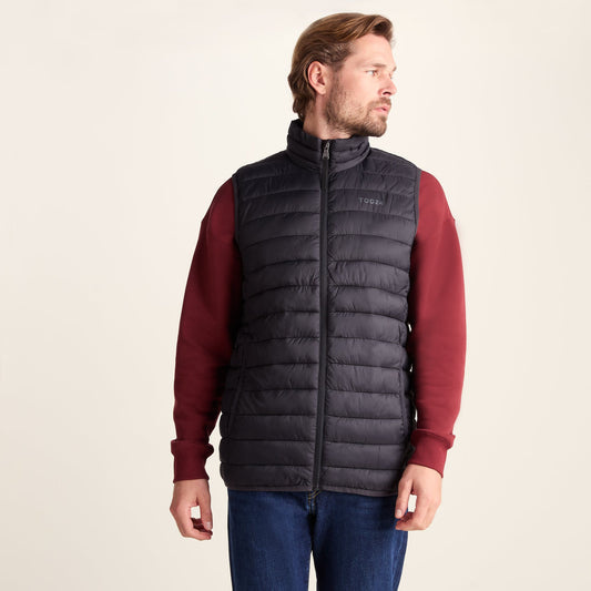Gibson Mens Insulated Padded Gilet - Black