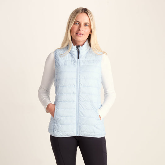 Gibson Womens Insulated Padded Gilet - Ice Blue