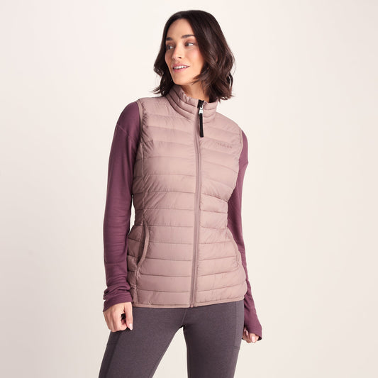 Gibson Womens Insulated Padded Gilet - Faded Pink
