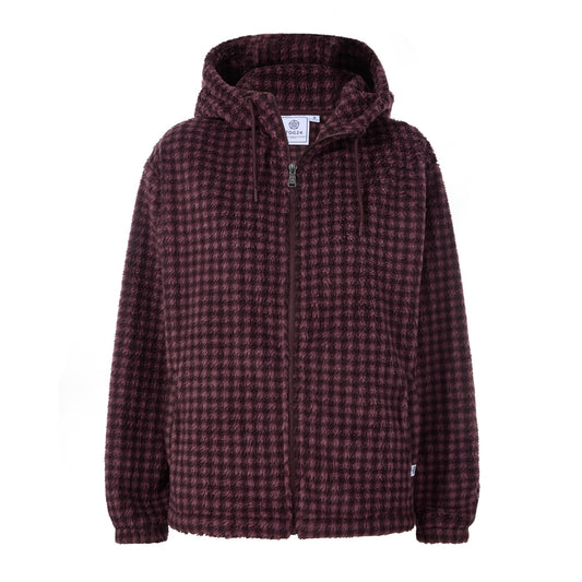 Joanna Womens Relaxed Fit Sherpa Fleece - Huckleberry Gingham