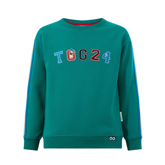 Lonk Shaun the Sheep Kids Supersoft Graphic Crew Neck Sweatshirt - Peacock Green