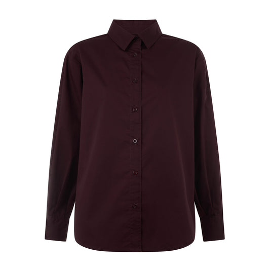 Marnie Womens 100% Cotton Oversized Shirt - Huckleberry