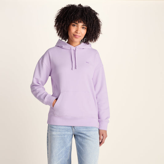 Meera Womens 100% Cotton Relaxed Fit Hoody - Lilac Blossom