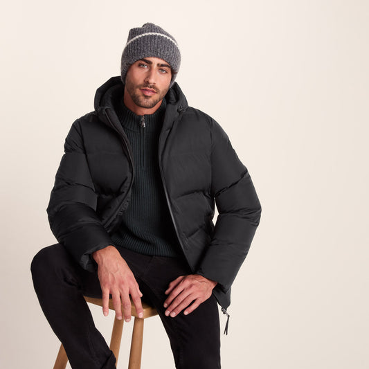 Menka Mens Shower Resistant Insulated Jacket - Black
