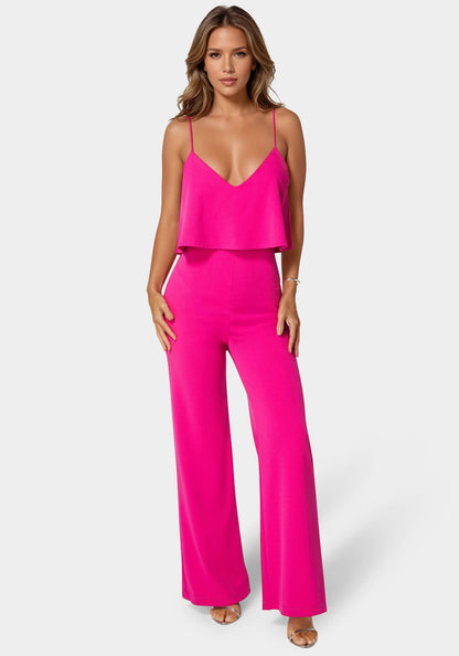 Ruffle Wide Leg Jumpsuit