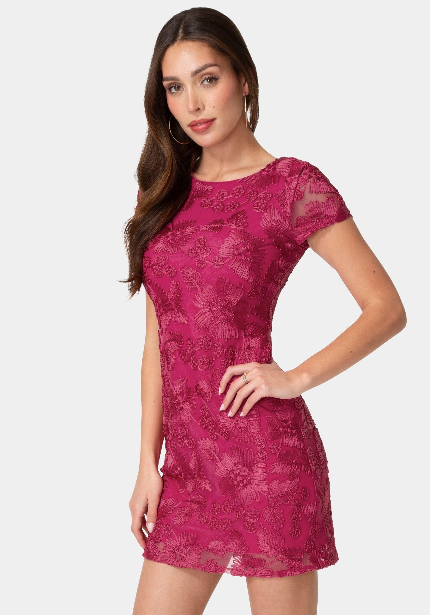 Soutache Short Sleeve Dress