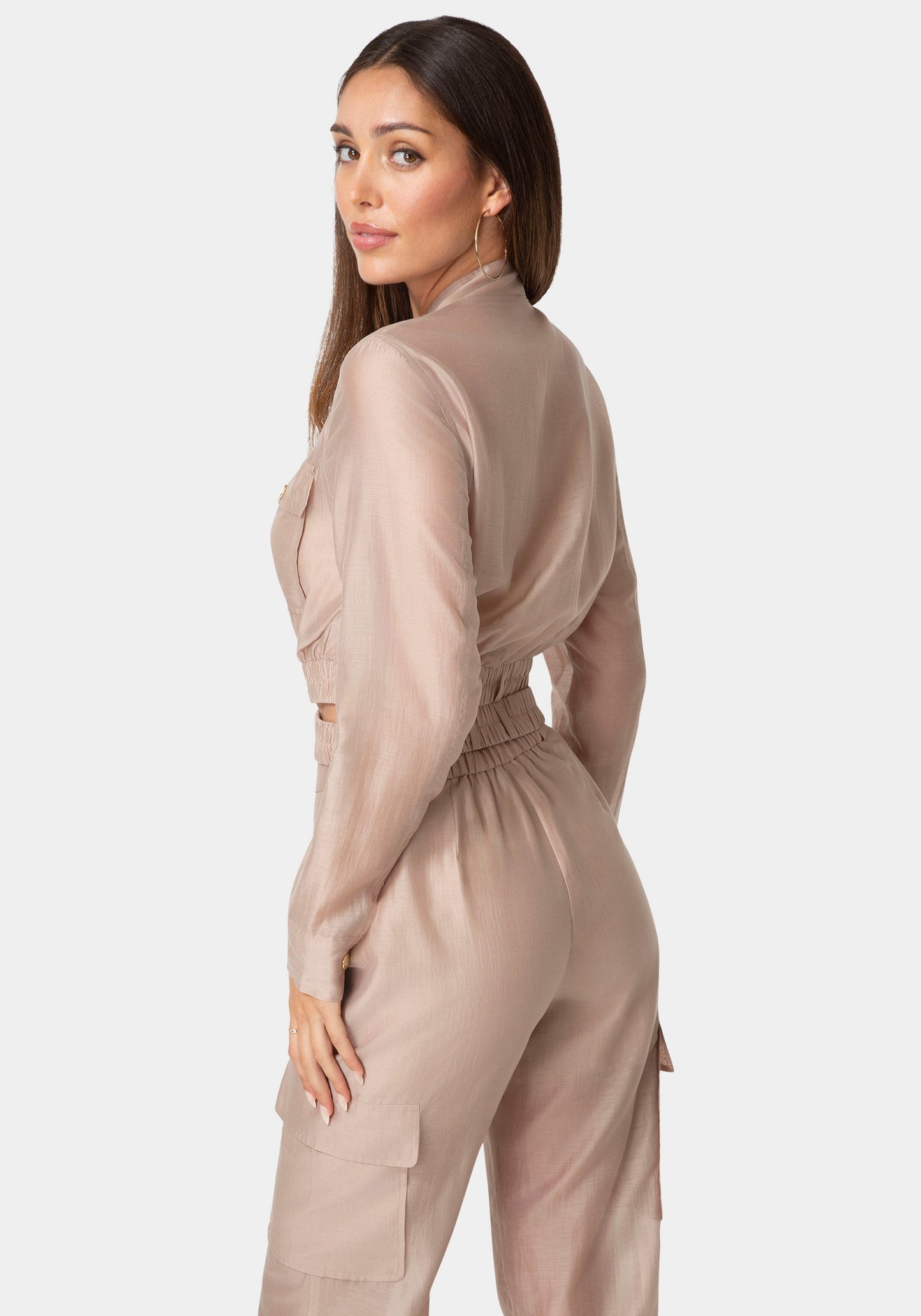 Light Sheer Voile Bomber