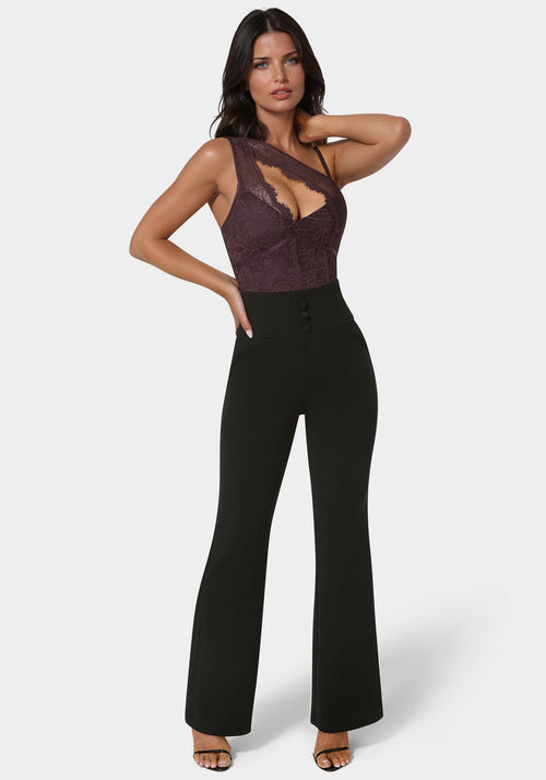 Asymmetric Fooler Lace Jumpsuit