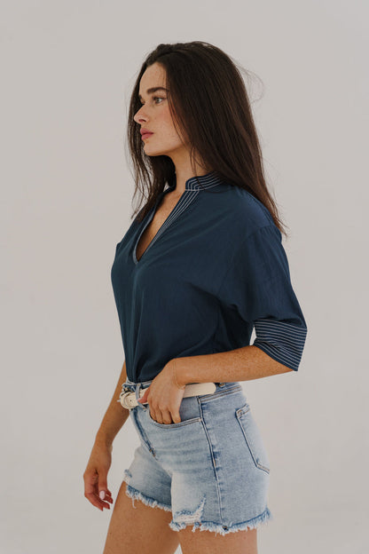 Lioran High Rise Frayed Hem Distressed Denim Shorts Light Wash