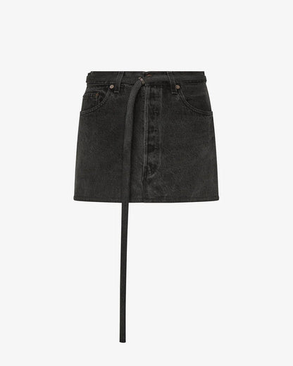 aligrace Belted Mini Skirt - Black
