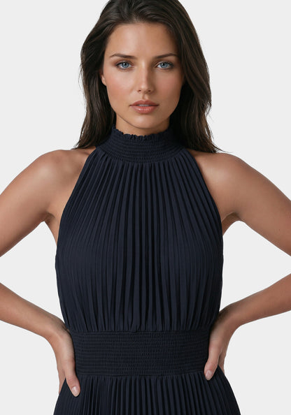 Sleeveless Pleated Dress