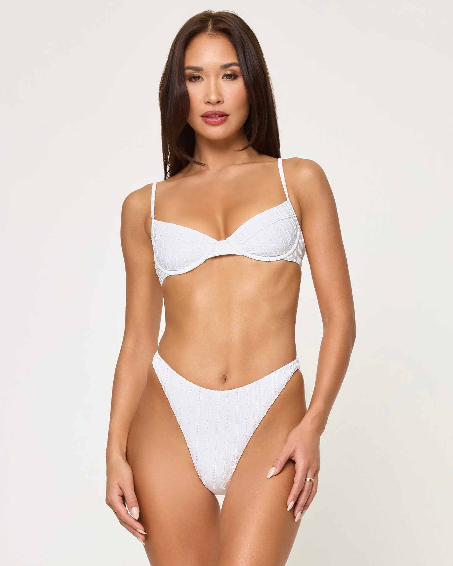 Leilani Bikini Bottom - Eyelet White
