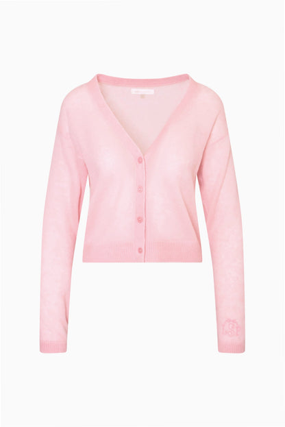 Breckie Sheer Alpaca Cardigan - BLUSHBERRY
