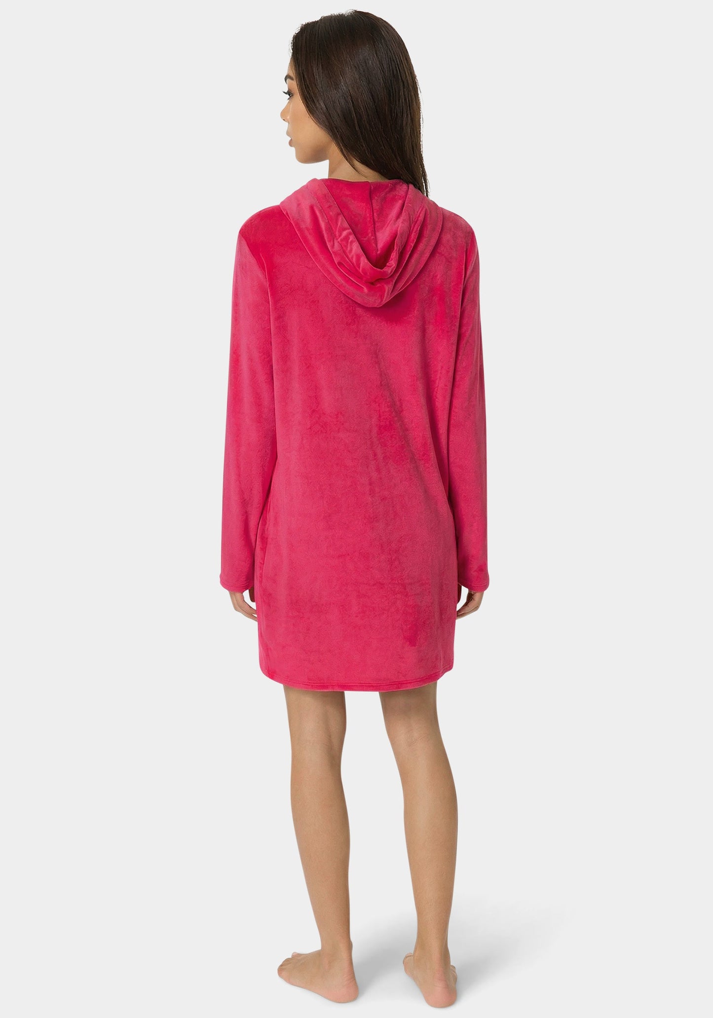 Velour Hooded Rhinestone Sleep & Lounge Dress