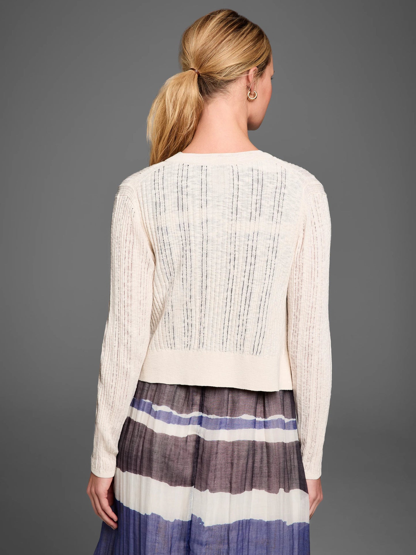 Gold Label Pointelle Stitch Cardigan