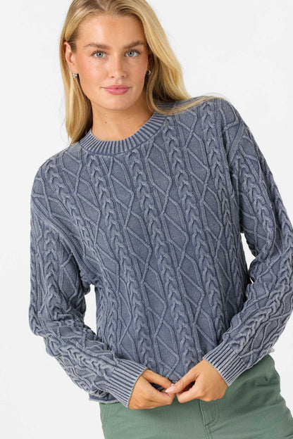 O'Riginals Misha Cable Knit Long Sleeve Sweater