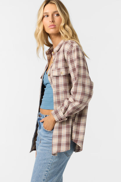 Brooks Flannel Long Sleeve Top