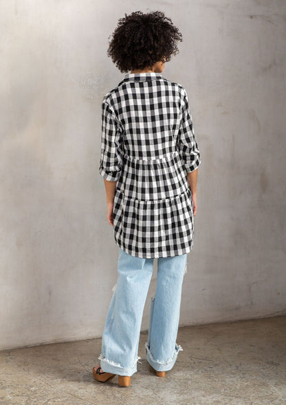 Jules Gingham Tiered Tunic