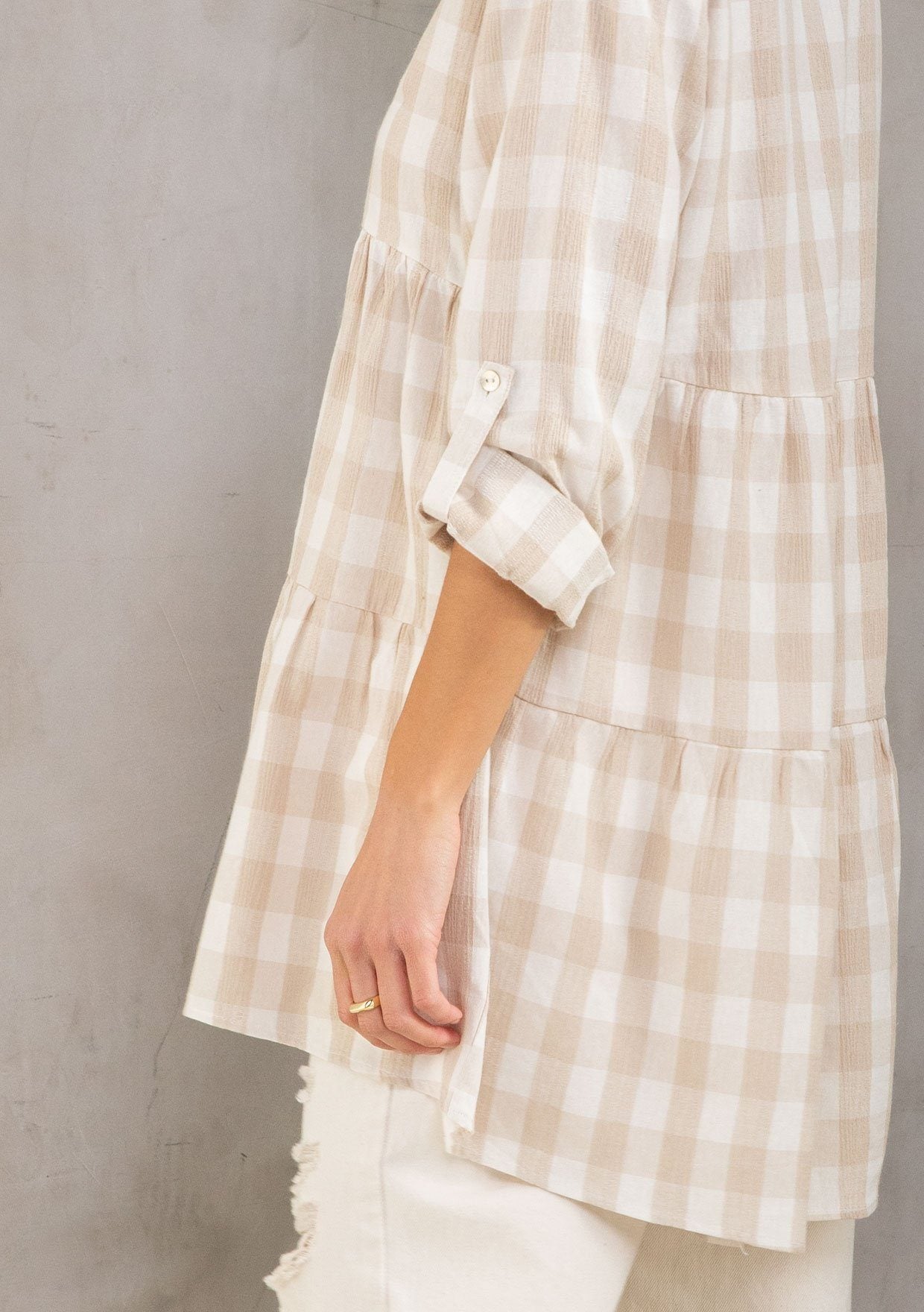 Jules Gingham Tiered Tunic