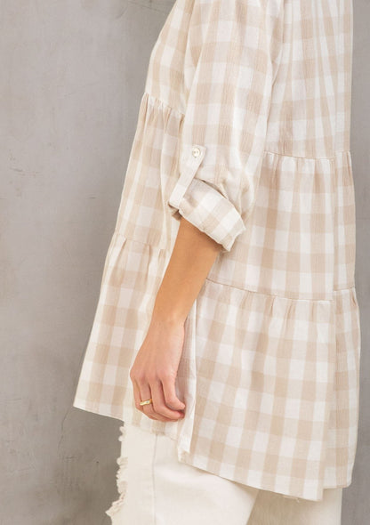 Jules Gingham Tiered Tunic