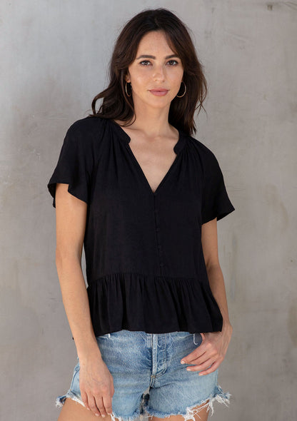 Stories Flutter Sleeve Top