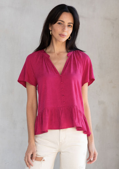 Stories Flutter Sleeve Top