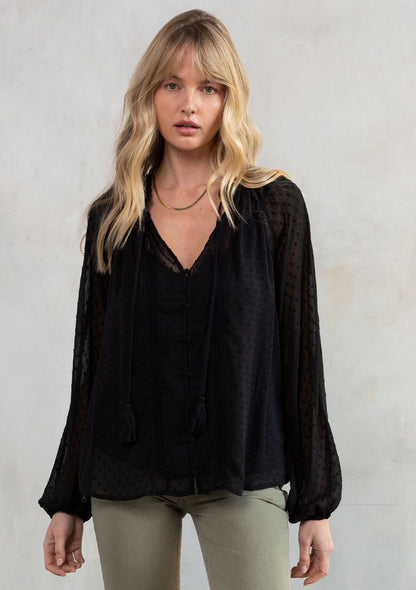 Melanie Chiffon Peasant Top