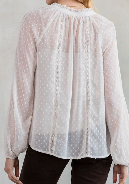 Melanie Chiffon Peasant Top