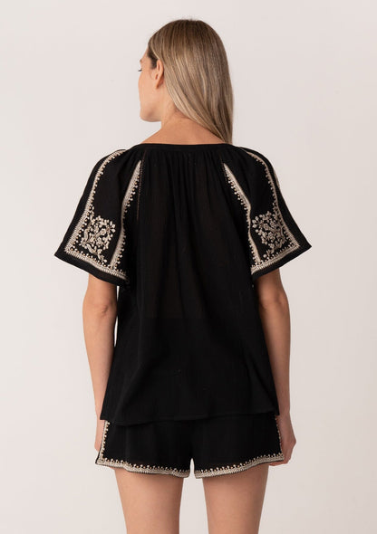 Dixie Cotton Embroidered Top
