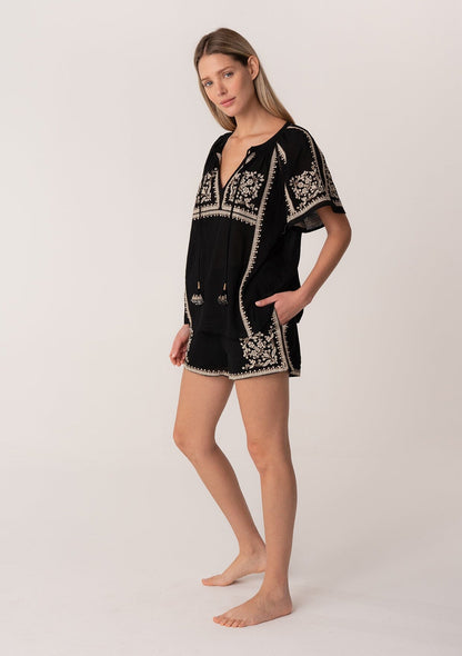 Dixie Cotton Embroidered Top