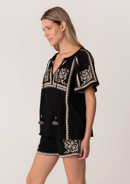 Dixie Cotton Embroidered Top