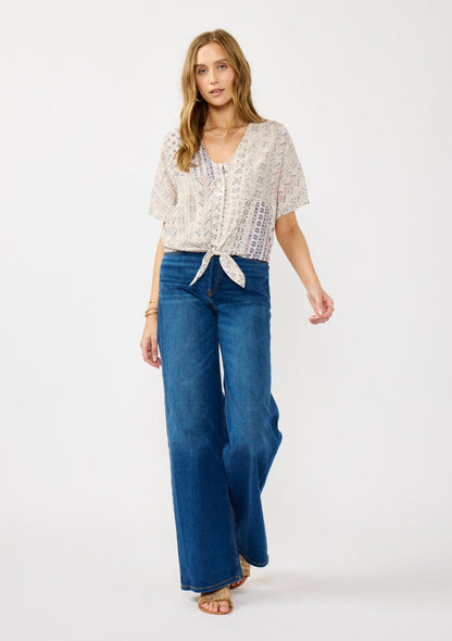 Lunara Tie Front Top