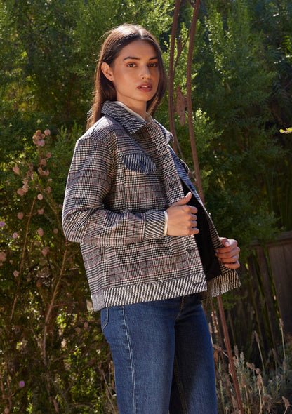 Tori Patchwork Plaid Jacket