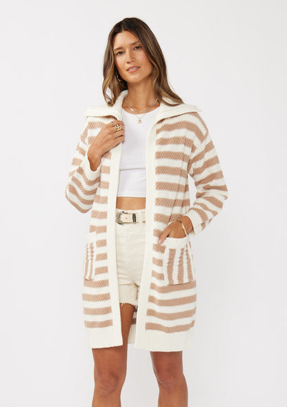 Coastal Striped Cardigan