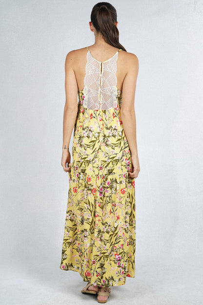 Lemon Drop Tiered Slip Dress