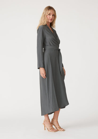 Anais Midi Wrap Dress