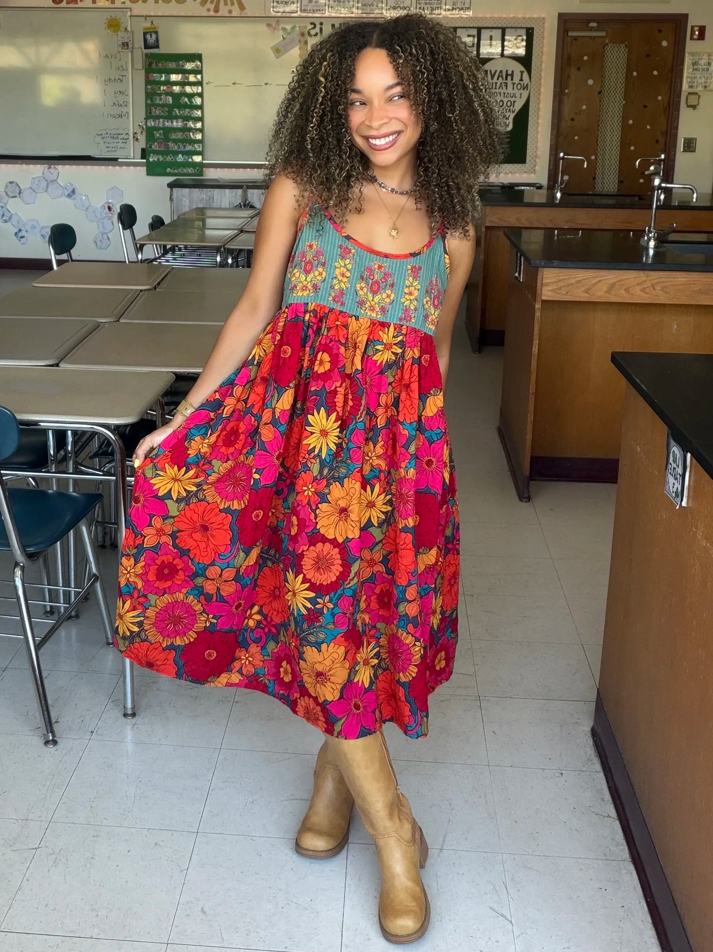 Gigi Midi Dress - Flowerchild Garden