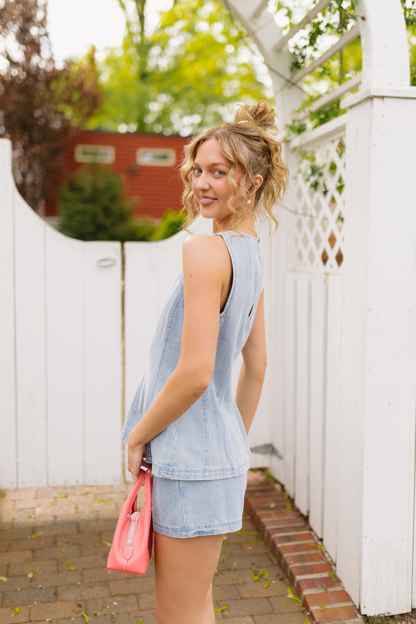 Demi Denim Top
