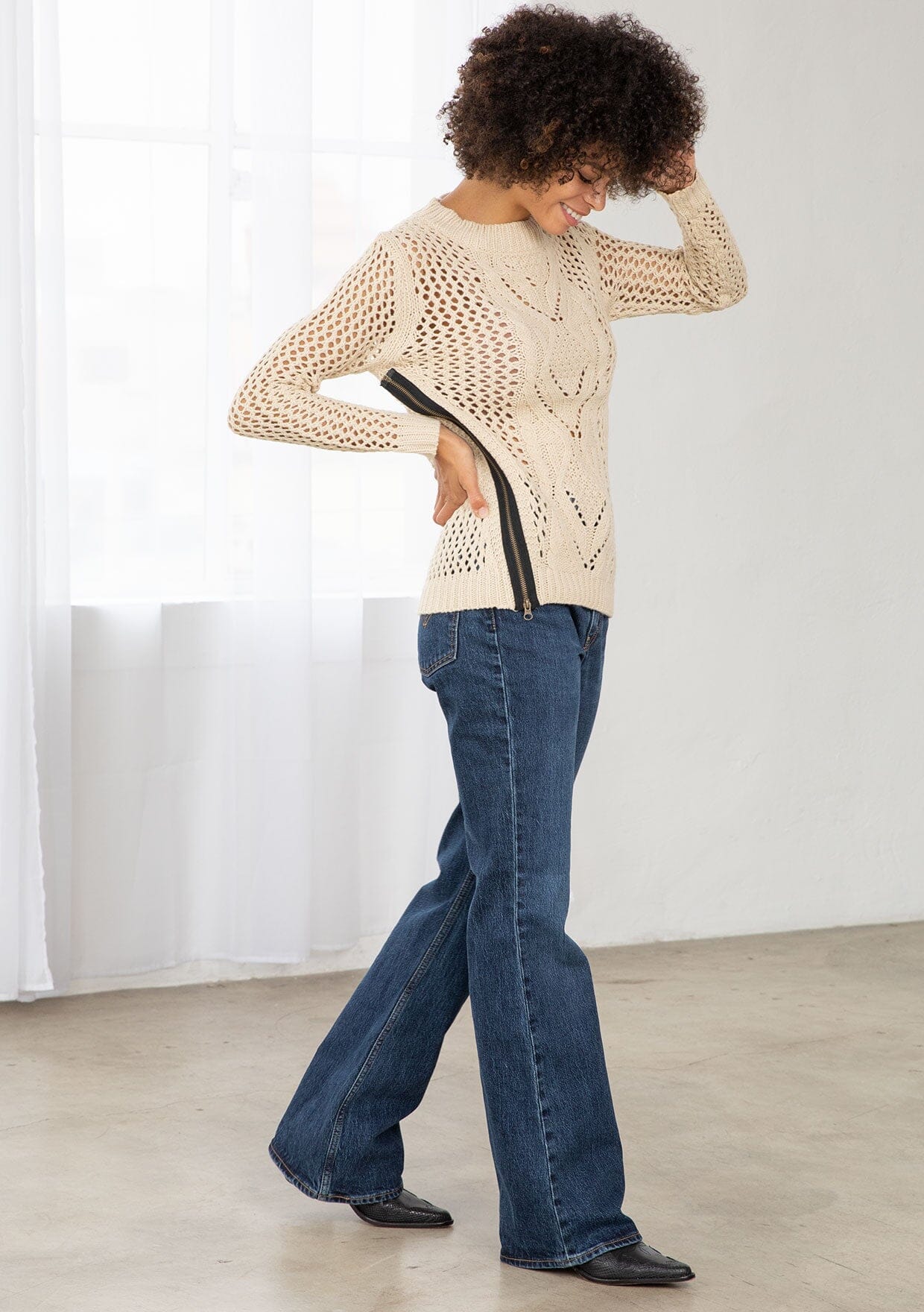 Monet Crochet Pullover